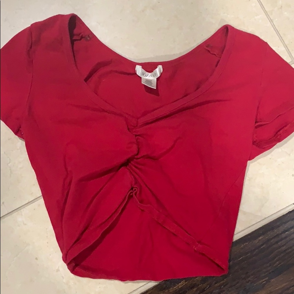 red crop top